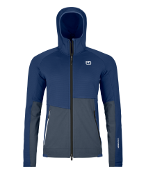Mikina ORTOVOX Fleece Rib Hoody Women's Blue Nunatak